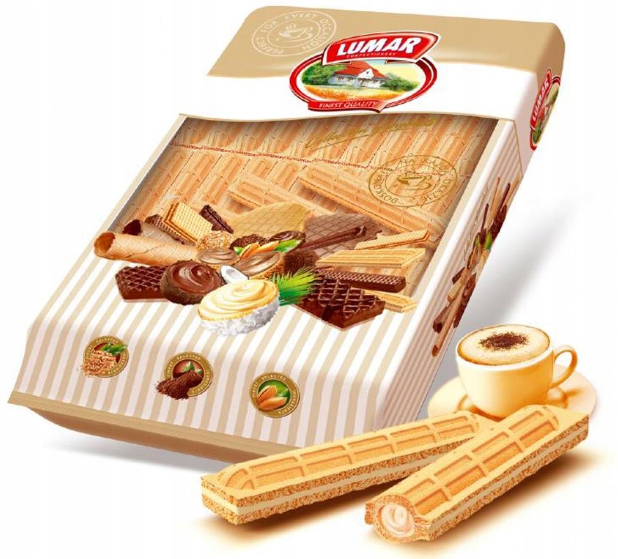 Levně 3x Lumar Tyčinky Cappuccino 700G s lahodnou krémovou náplní