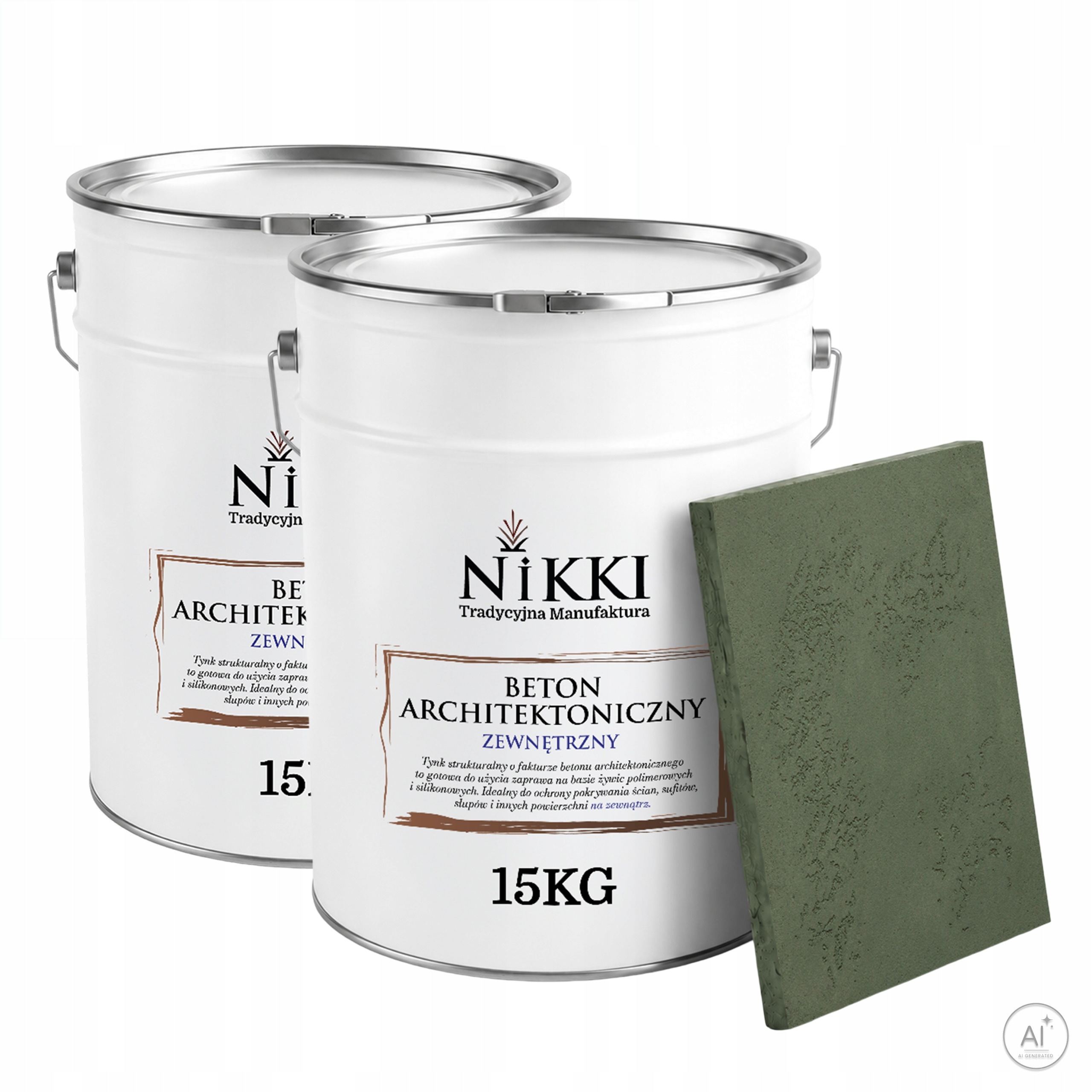Fasádna omietka so štruktúrou betónu 2x 15 kg Zelená Tmavá F466 Účinný Uv