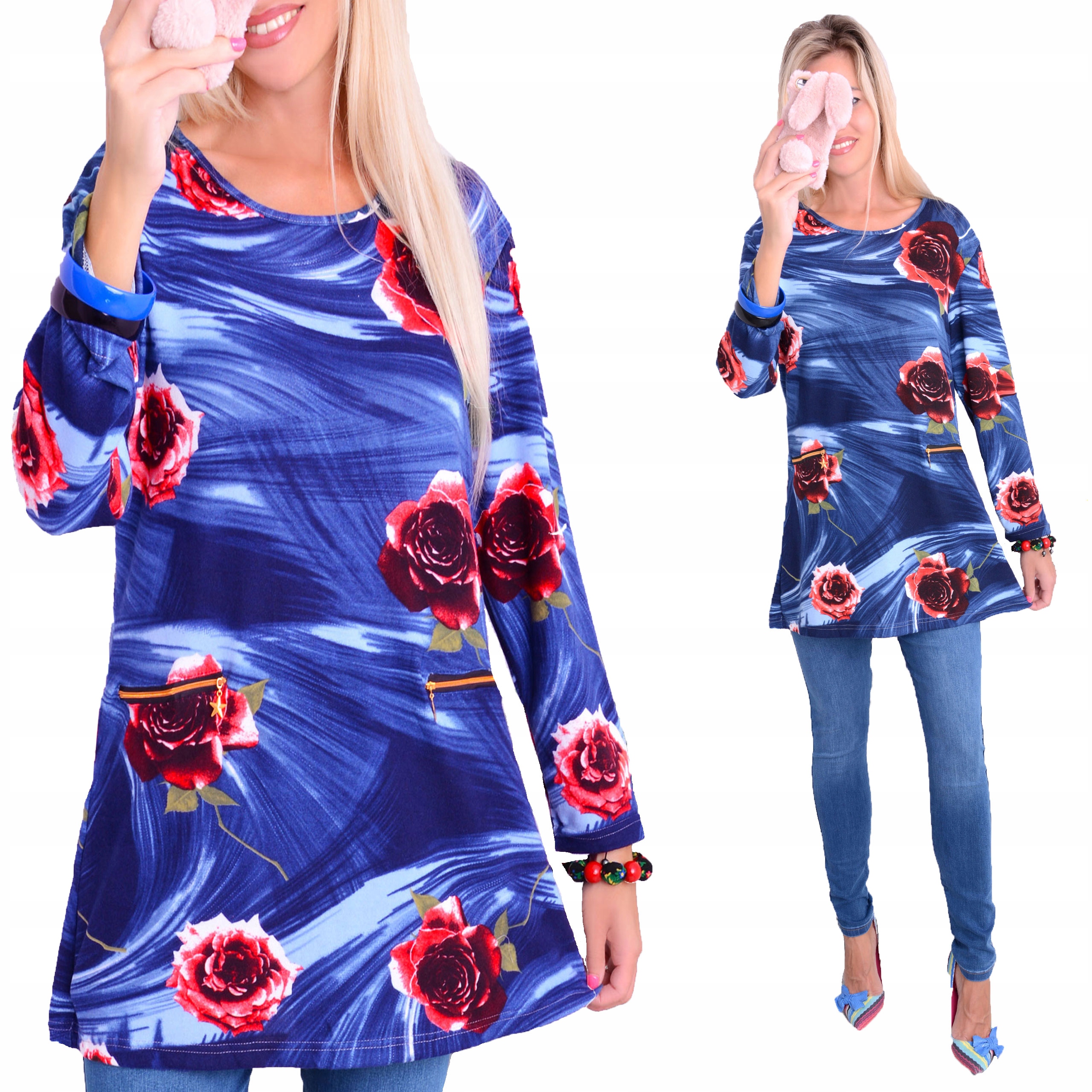 

Wygodna Tunika Full Kolory Big Size Milusia 666B