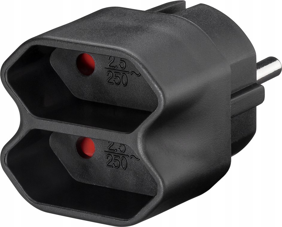

Adapter gniazda 2x Euro Czarny