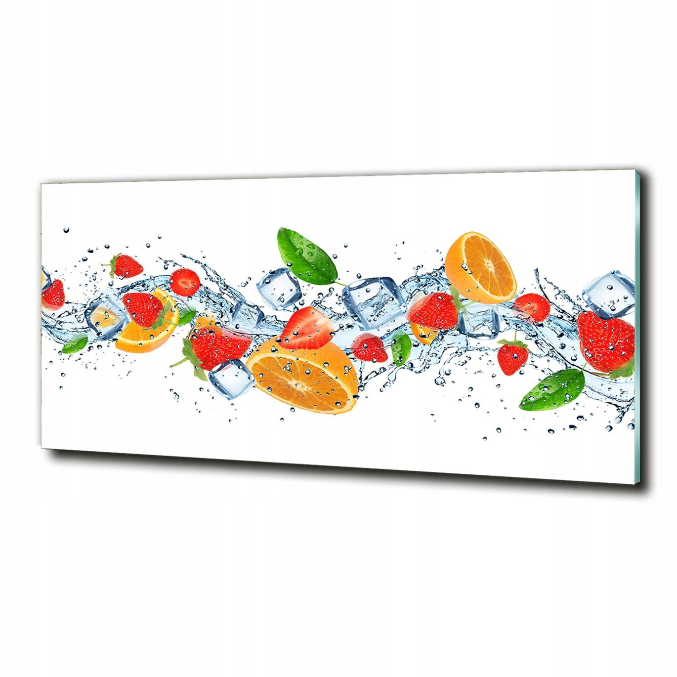 

Foto szklany na ścianę obraz Owoce z lodem 125x50