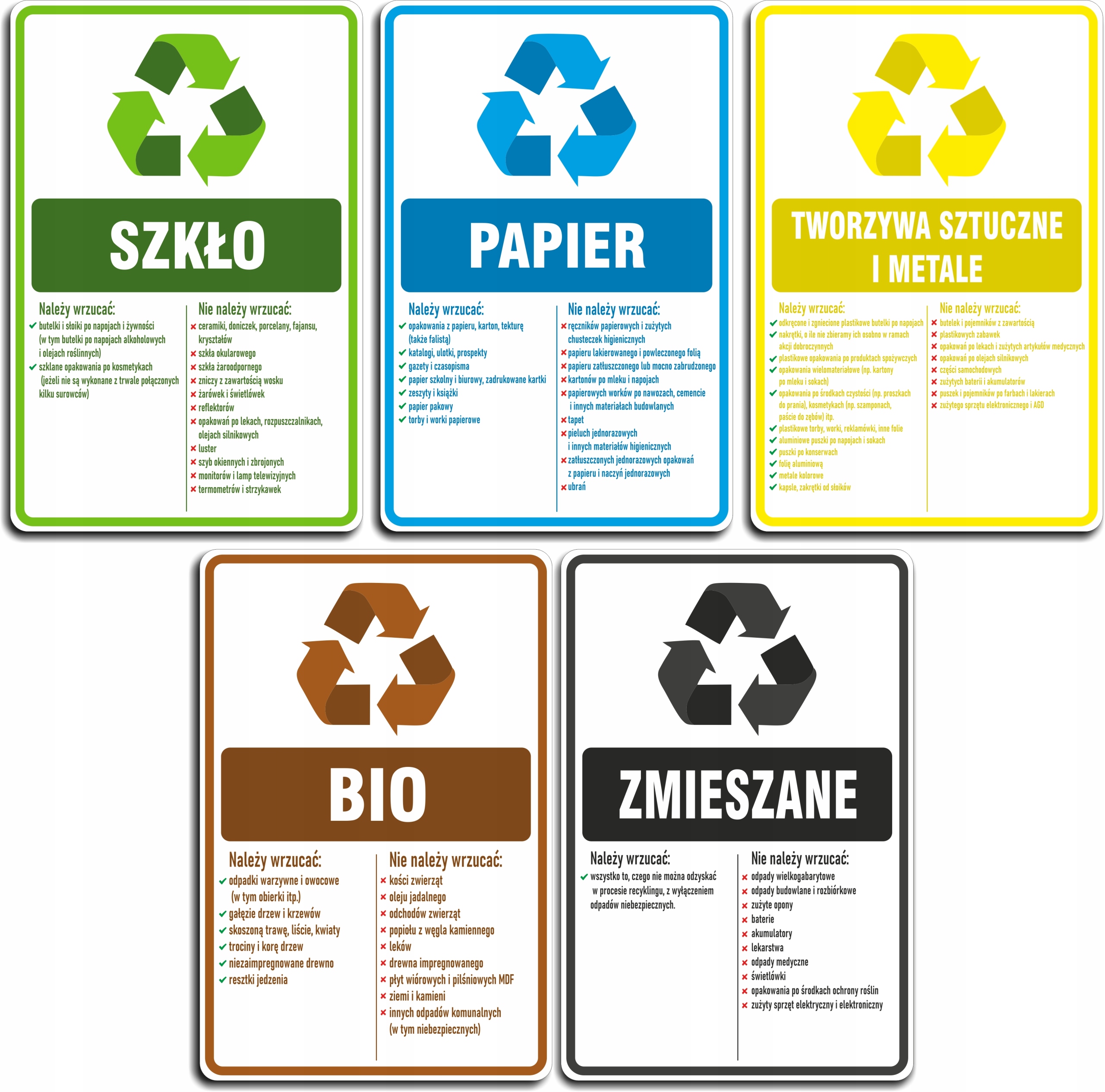 

Naklejki 20x30cm segregacja śmieci zasady 2020