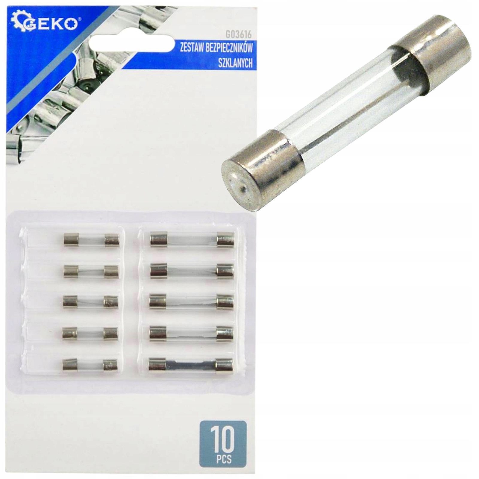

Bezpieczniki Topikowe Szklane Rurkowe 10szt.
