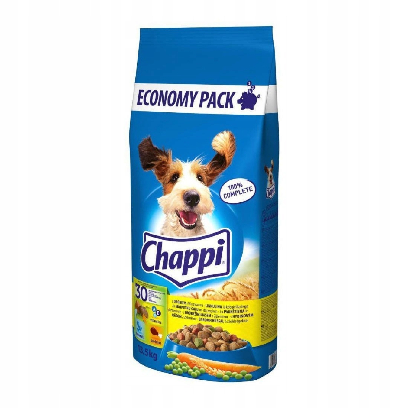 Levně Chappi Suché Krmivo pro psy s drůbeží a zeleninou 13,5 kg