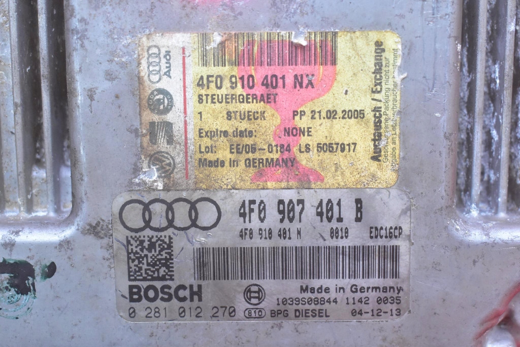 control unit computer of the engine 4F0907401B AUDI A6 C6 3.0 TDI 233 KM 04-08