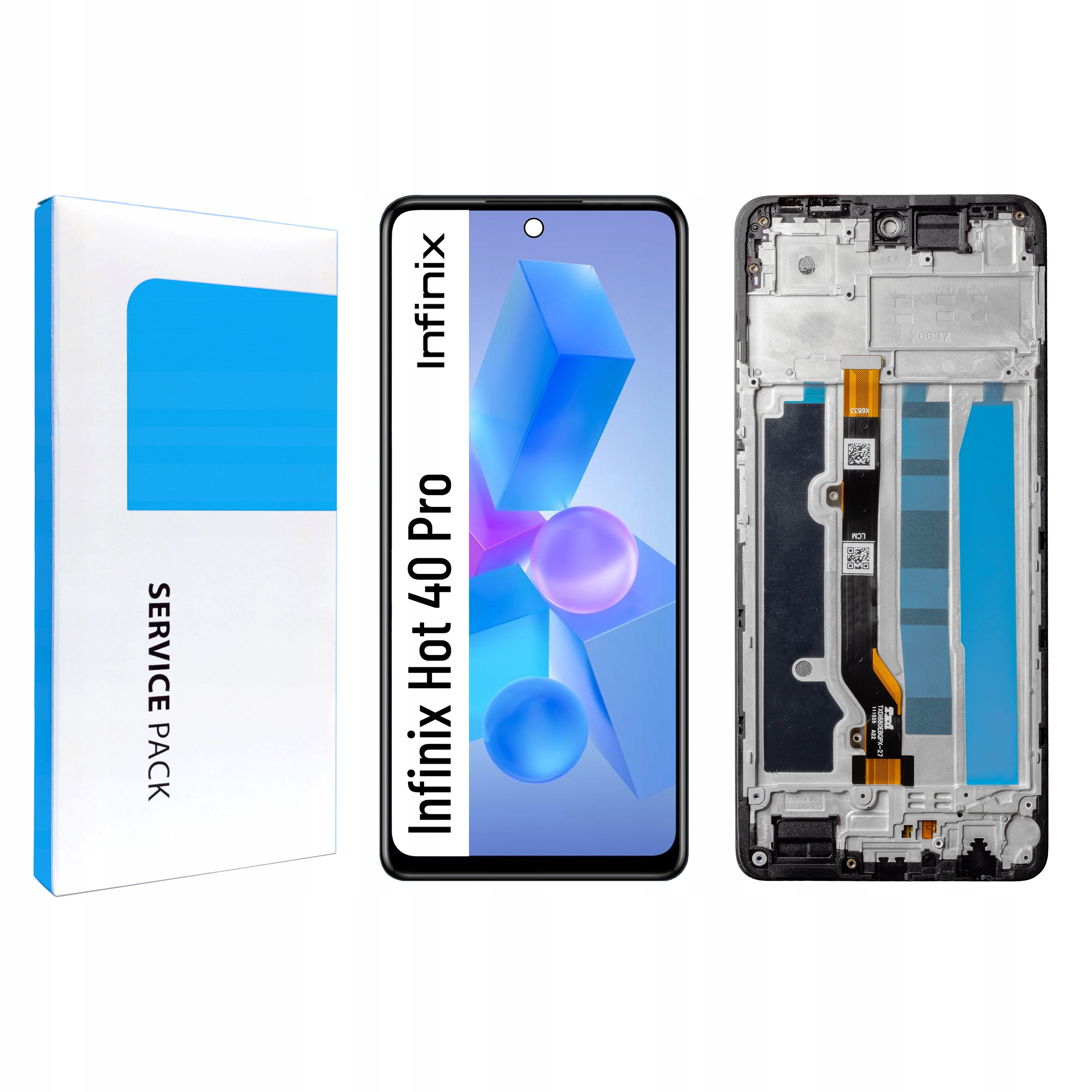 Displej s rámečkem pro Infinix Hot 40 Pro Originál Zila Display Panel LCD