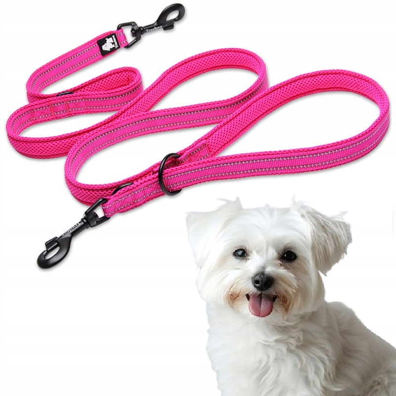 Levně Vodítko Pro Psa Přepínací Reflexní Truelove Active Pro+ 250 CM Růžová S