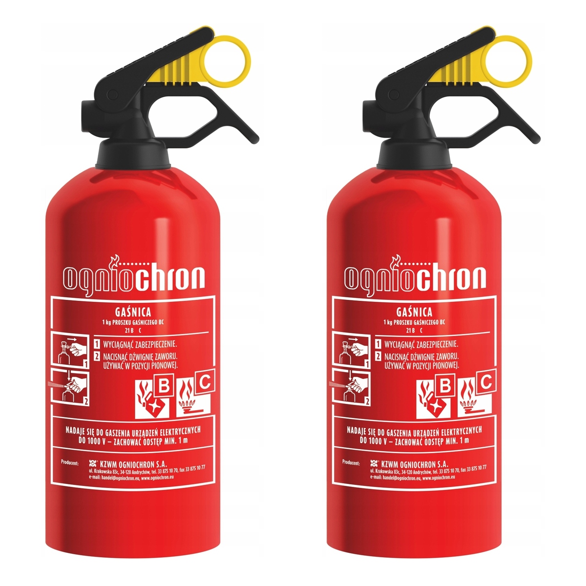 Gaśnica proszkowa Ogniochron GP-1z Bc/m 1 kg
