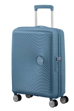 American Tourister Soundbox Kabinový kufr 55 cm, rozšířený, modrý