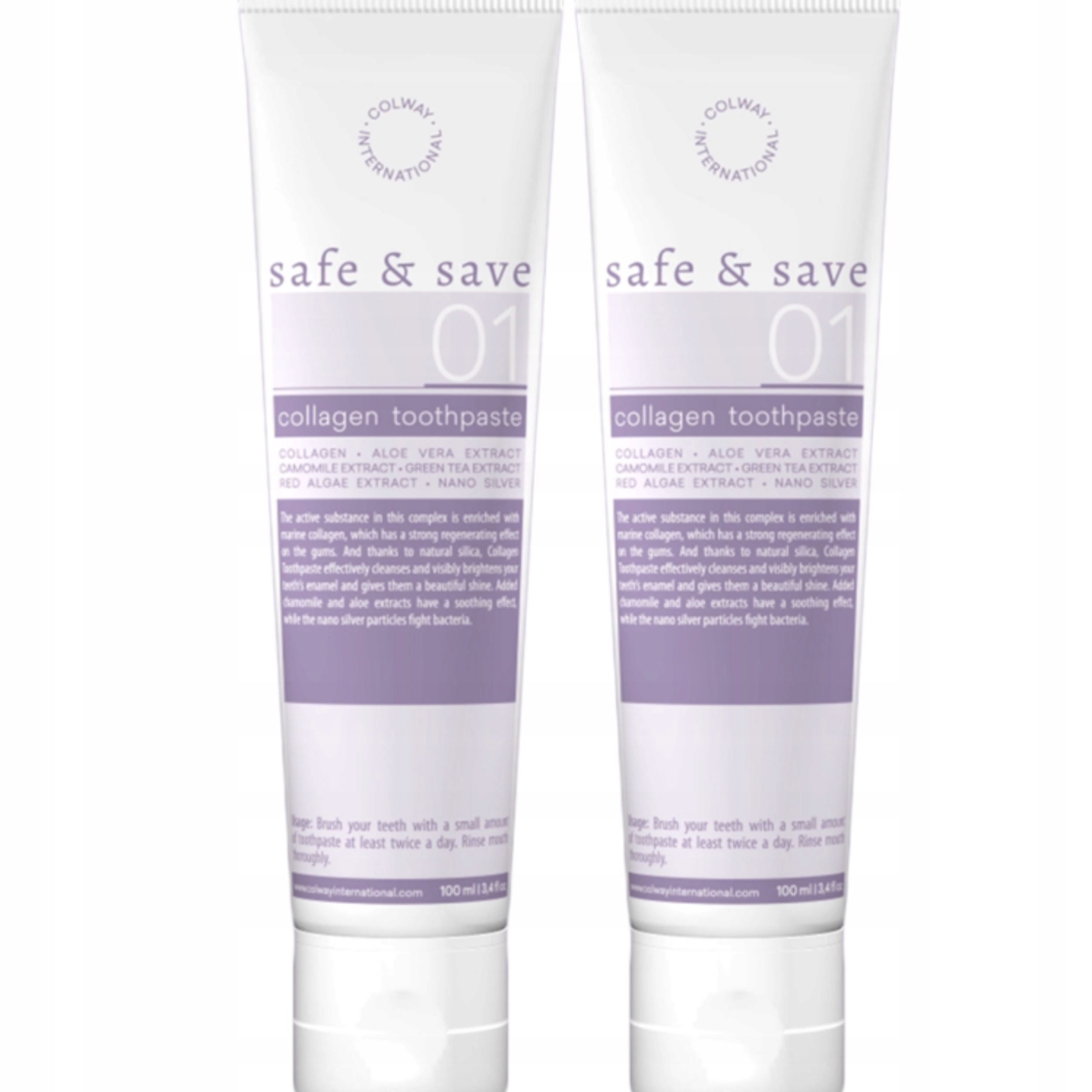 

2× Pasta do zębów z kolagenem Colway 100 ml