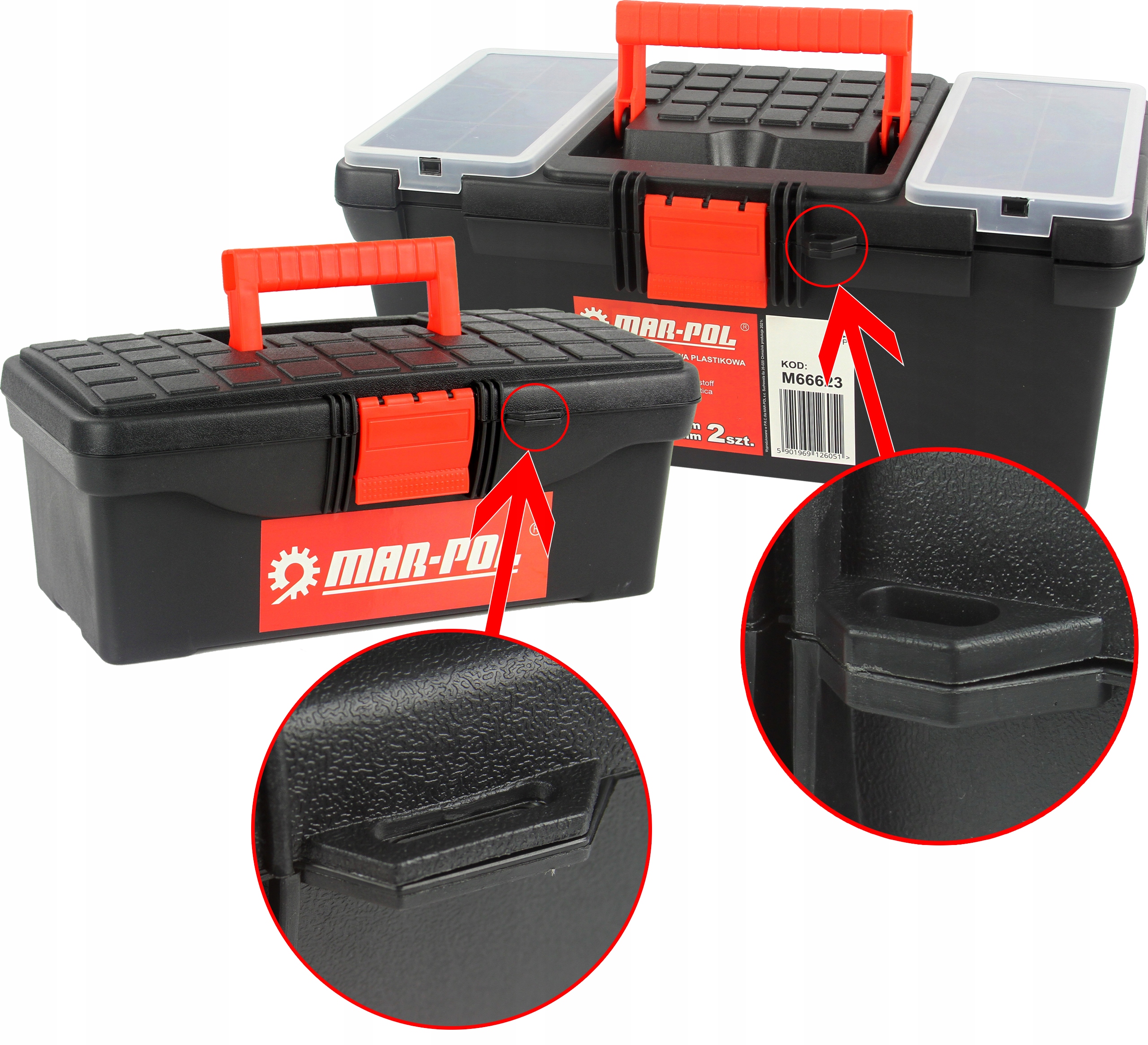 Ящики для інструментів Ящик для інструментів 2 ШТ. Торгова марка Mar-Pol