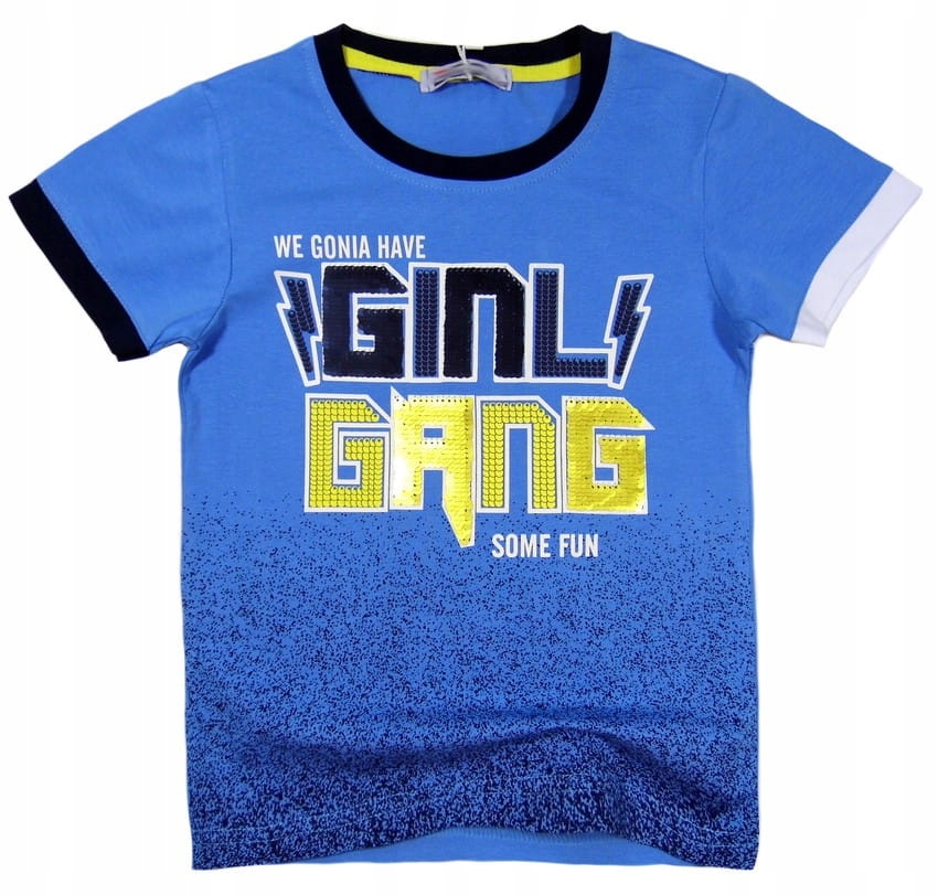 

chłopięca koszulka t-shirt 3216 Some Fun 6Y niebie