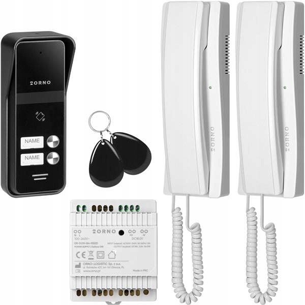 Domofon Orno OR-DOM-BA-936ZD/W 2-žilový/2 rodinný