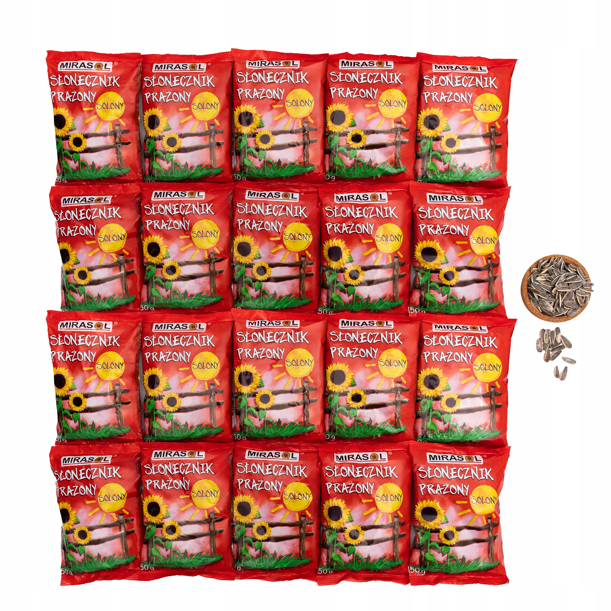 Słonecznik Mirasol Solony 150G Turecki Duże Prażone Ziarno