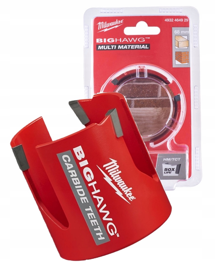 Milwaukee Otwornica Big Hawg do drewna cegły 68mm Multi Material