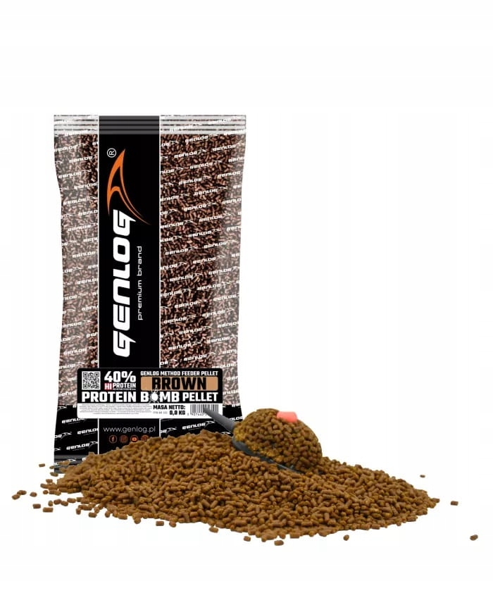 Pellet Genlog Protein Bomb 2MM Brown 0,8KG