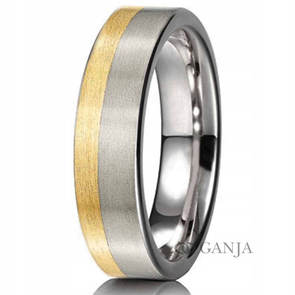 Titanový prsten se zlatem 585