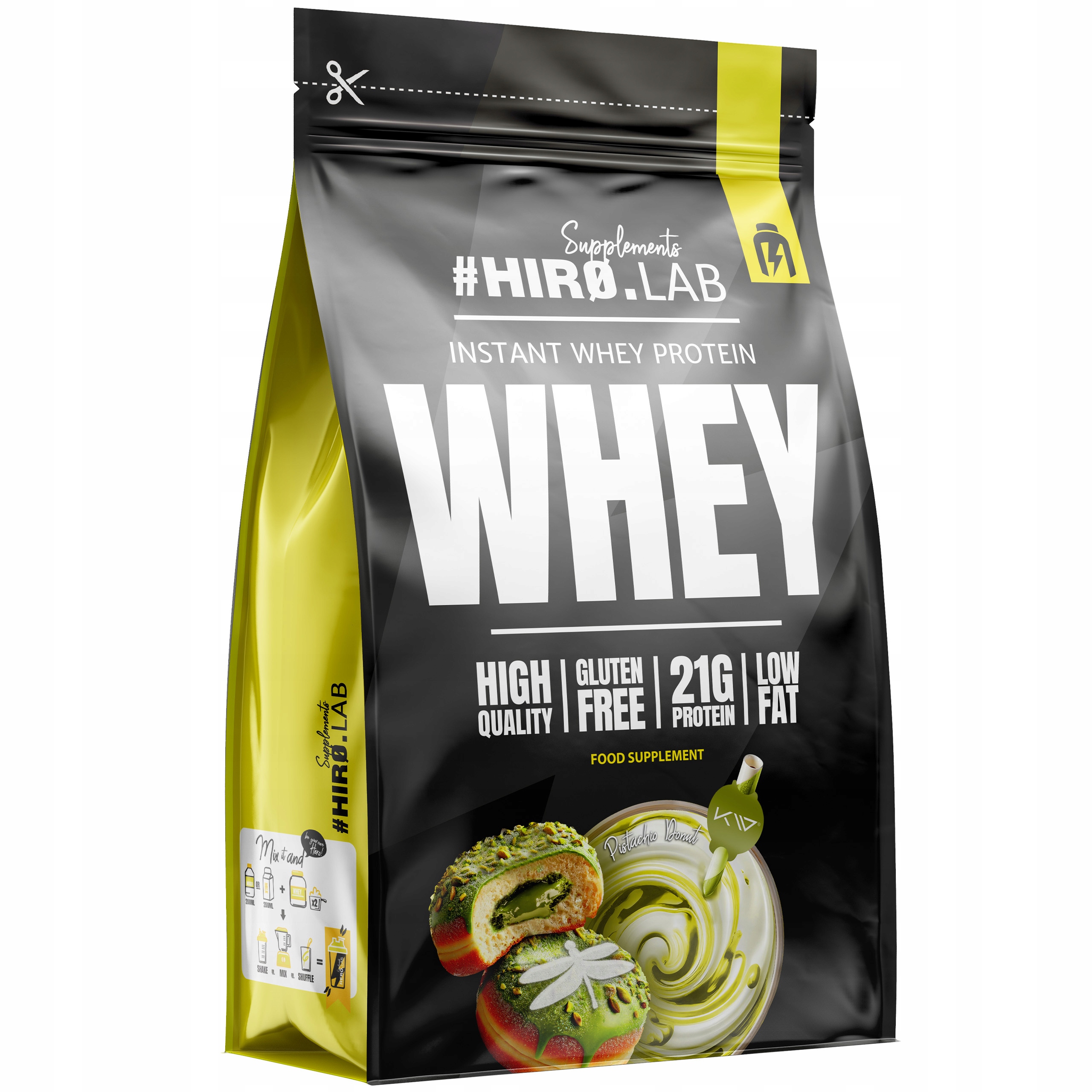 Hiro.Lab Instant Whey Protein 750g Protein Wpc syrovátkový Pistácie