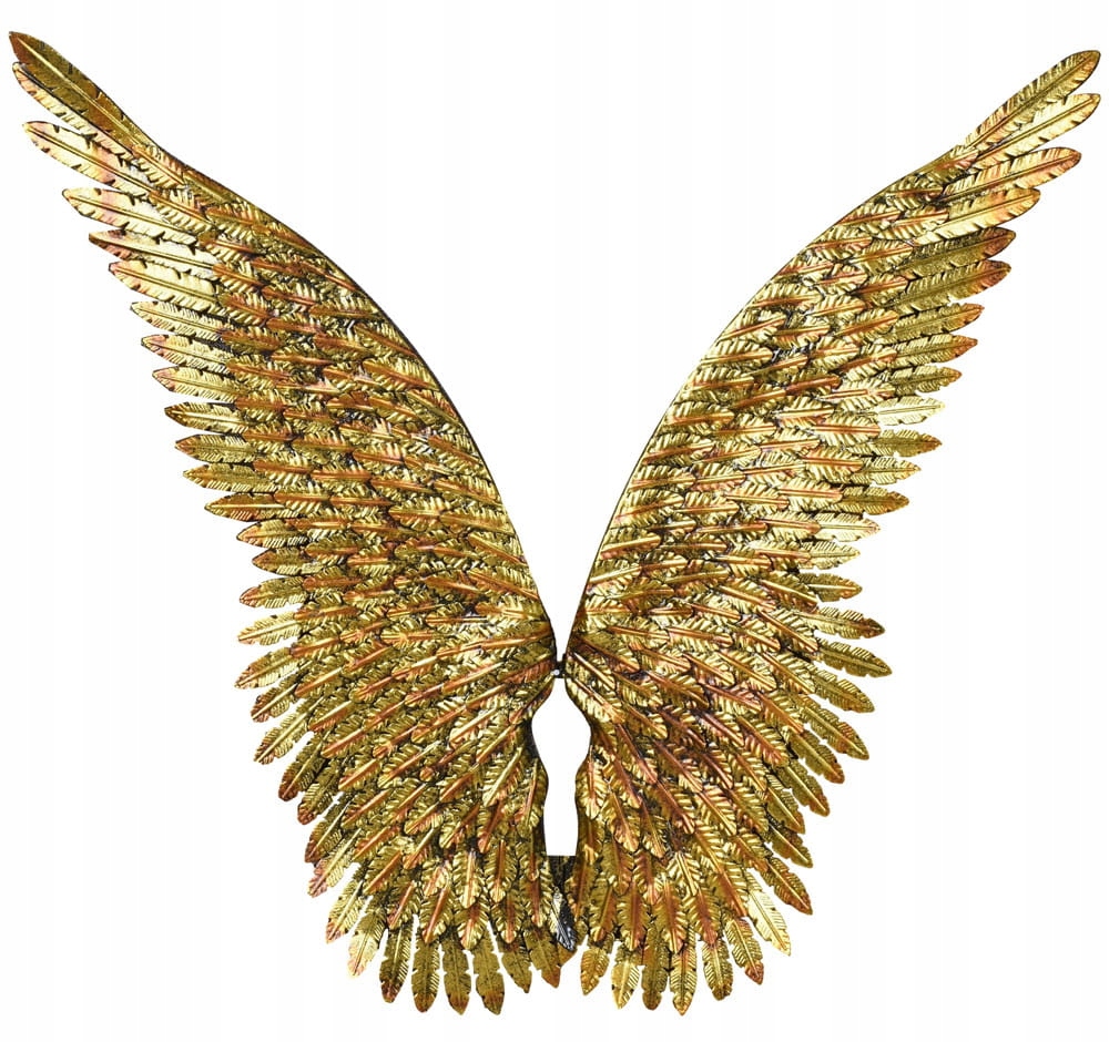 Złote Skrzydła Anioła 3D - Luksusowa Dekoracja Glamour HIT