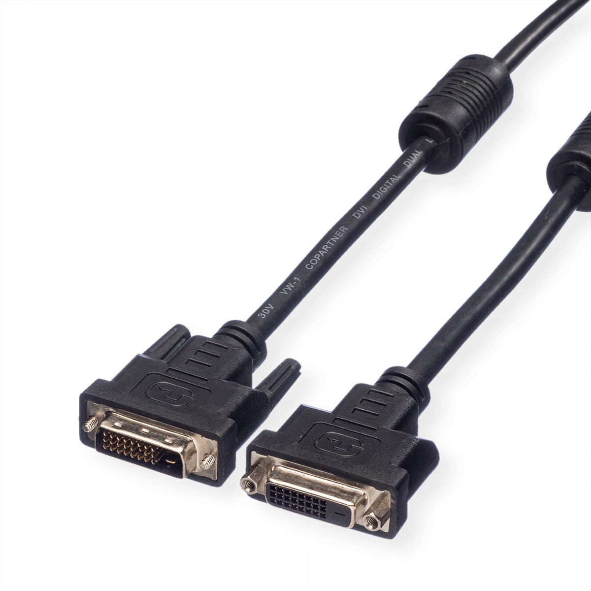 Kabel do monitora DVI 24+1 Dual Link M/F 3m