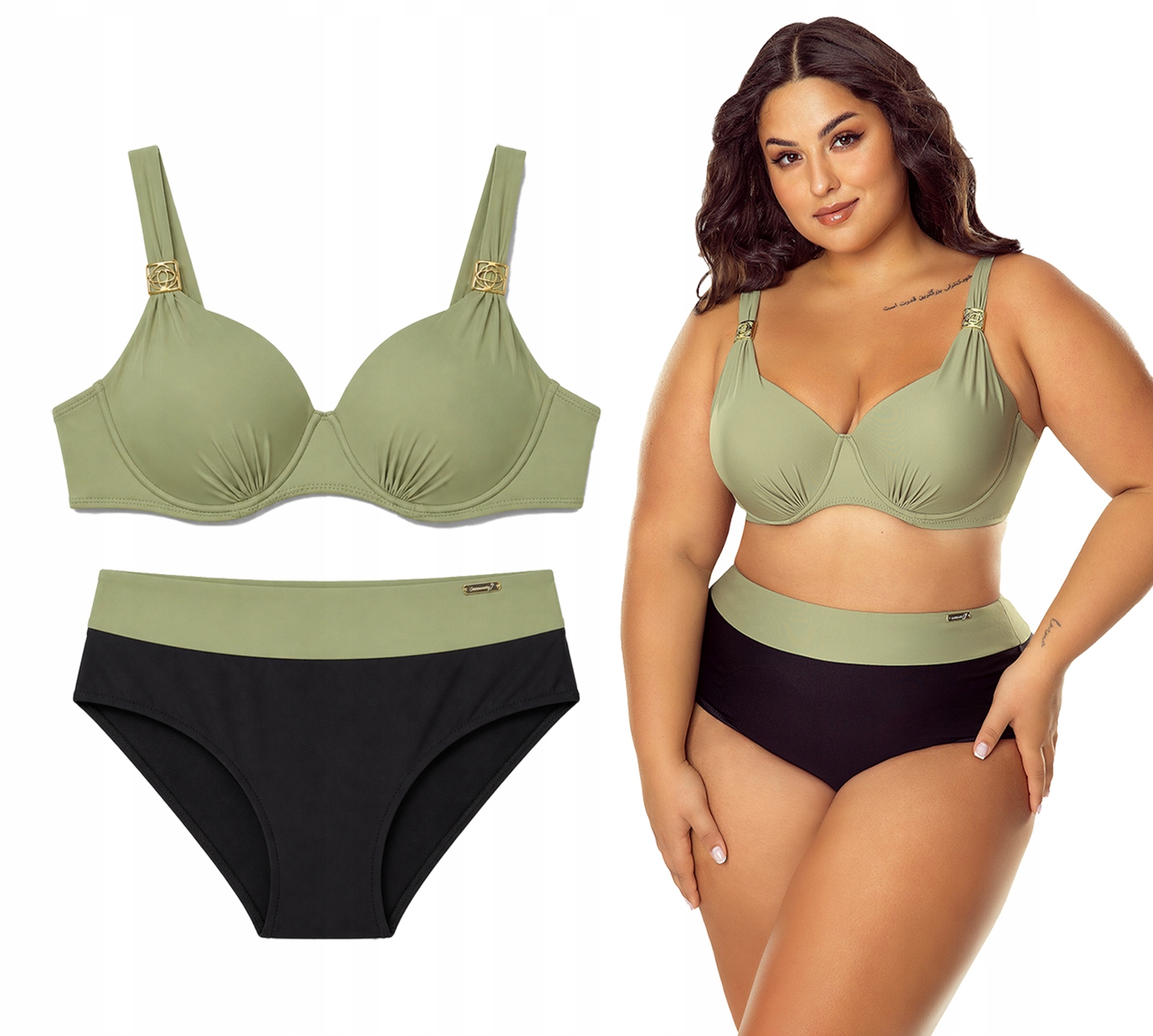 Plavky Gabbiano Elena bikini vysoký pas šalvějová 44C/2XL 90C