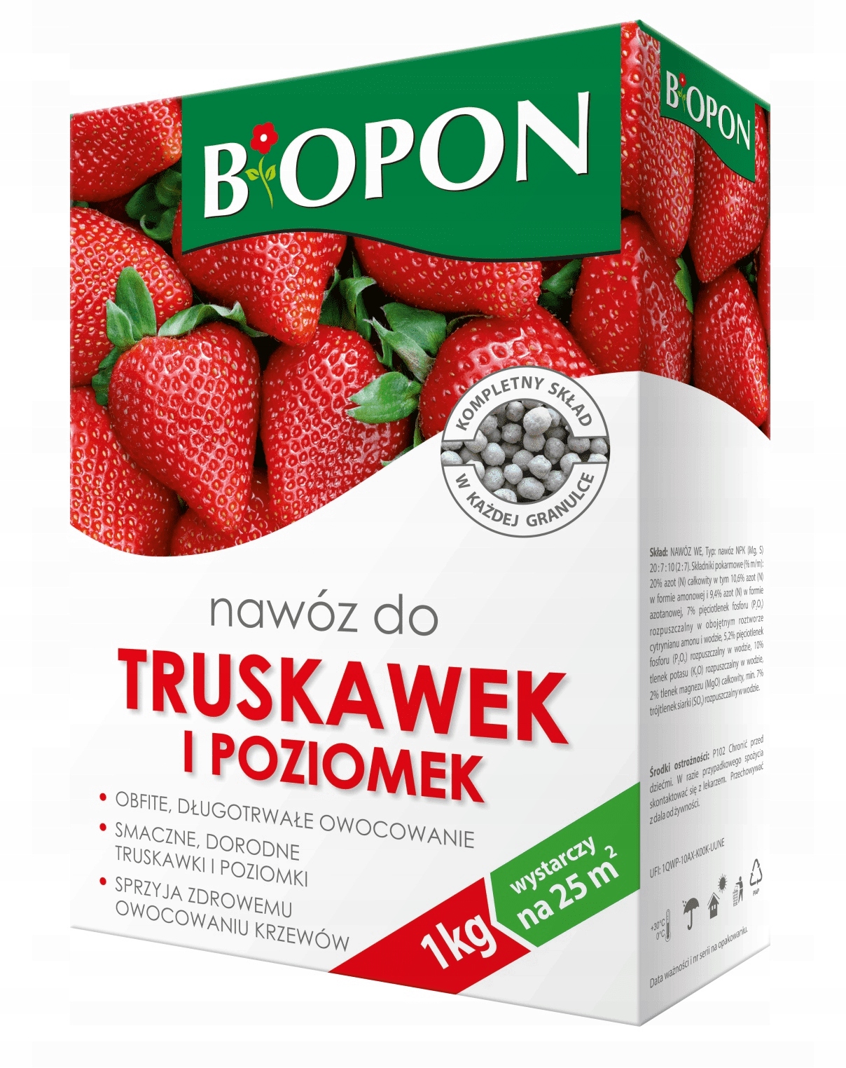 

Nawóz do truskawek poziomek Biopon granulat 1kg