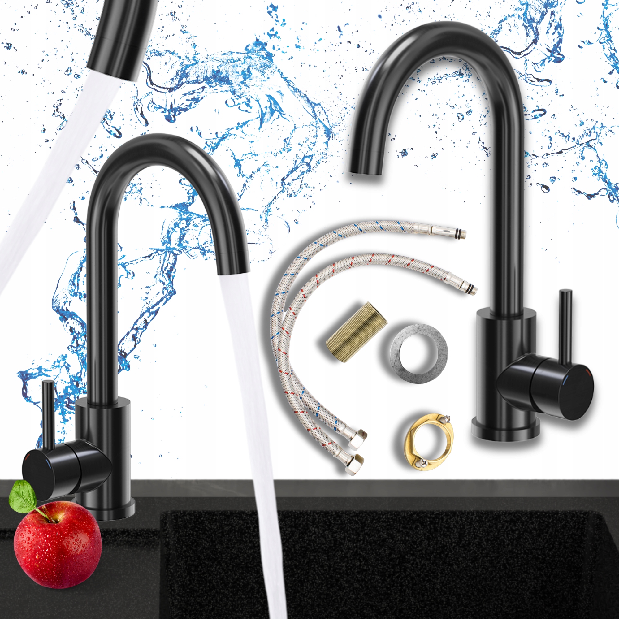 Kuchyňská Baterie gunmetal Dřezová Stojací perlátor Kohout Do Kuchyně