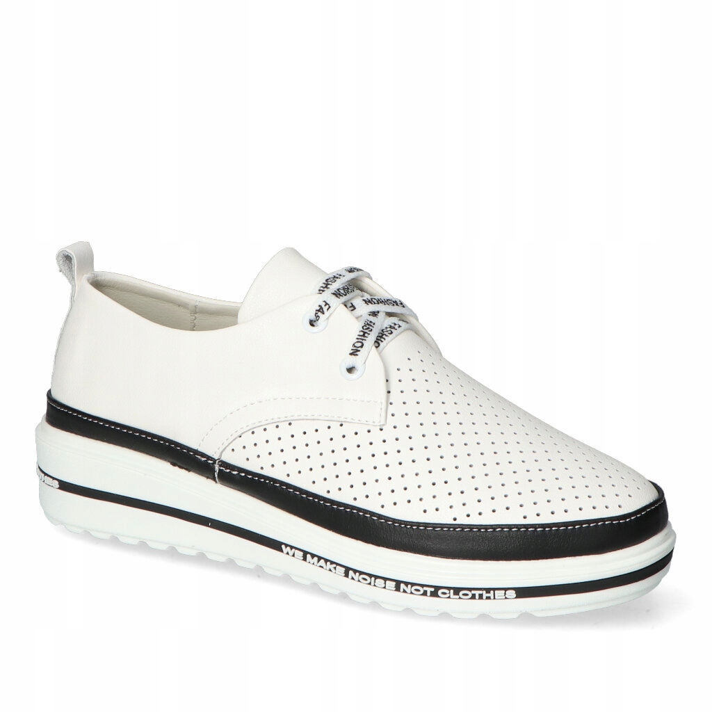 Sneakersy Polobotky Artiker Bílé/Černé lico Přírodní kůže 41