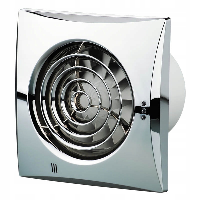 Ventilátor fi 100 mm Quiet Časovač Chrom Ventika