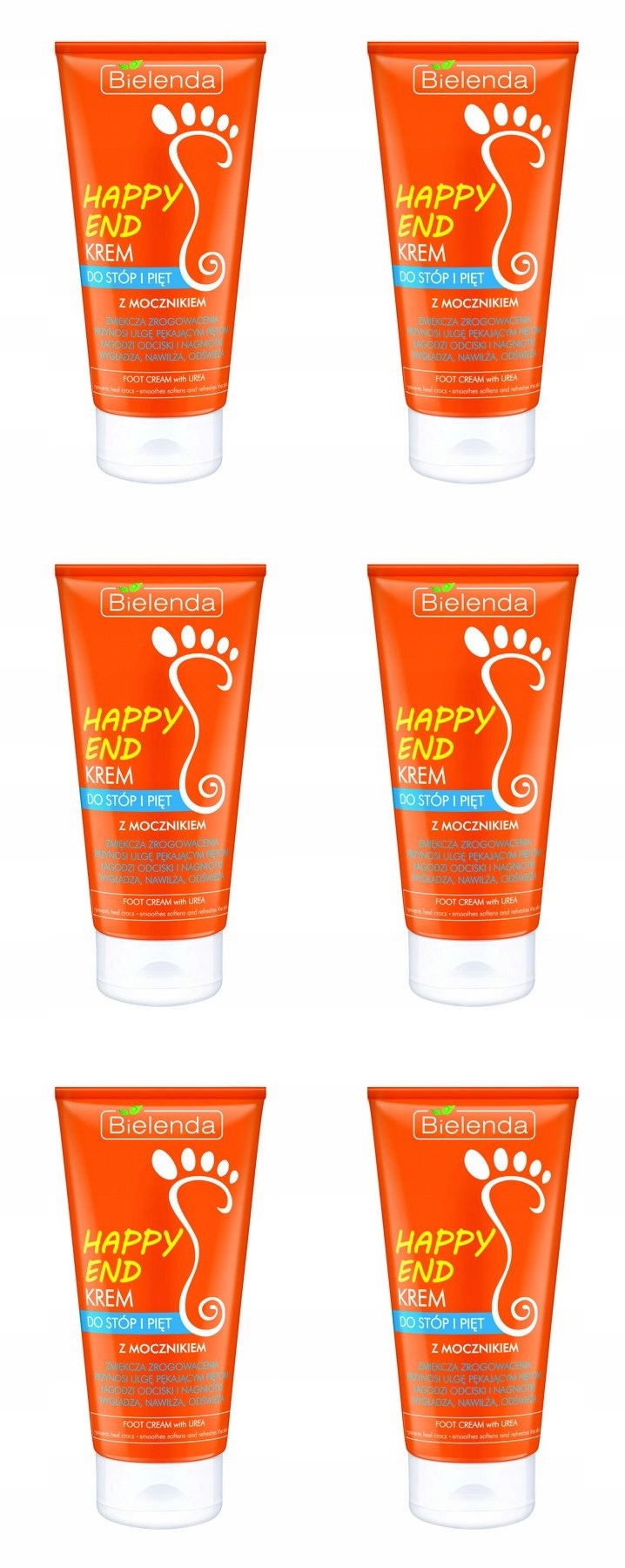 Bielenda Happy End krém s močovinou na nohy 6 x 125 ml