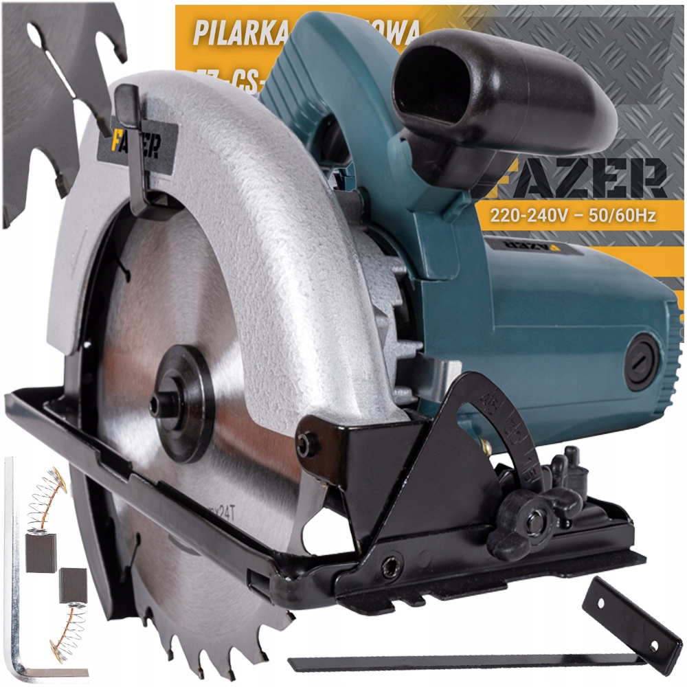 Piła Tarczowa Przecinarka Pilarka Ręczna Do Drewna +tarcza 2000W 185MM Pila