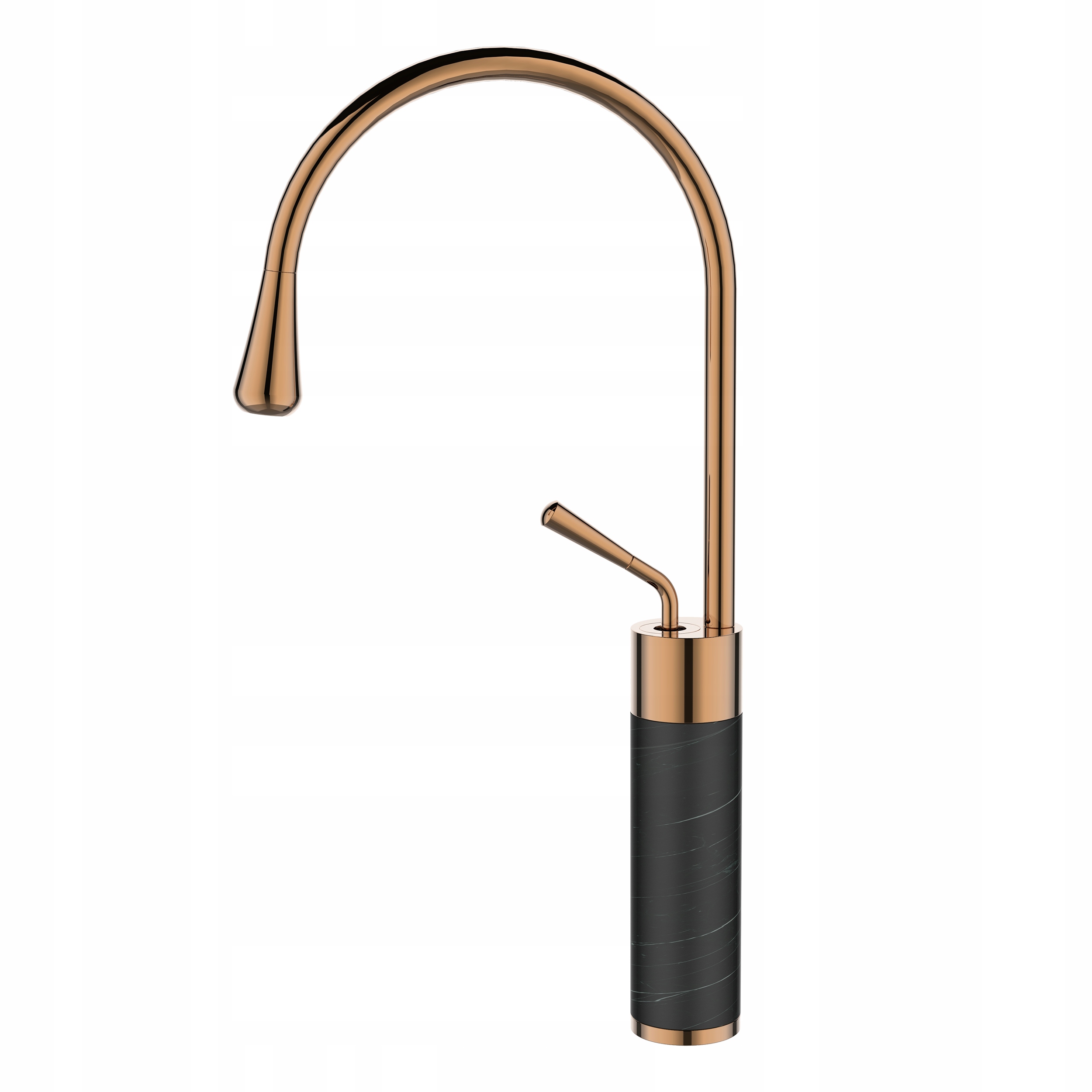 Vysoká umývadlová batéria Gabro čierna/meď