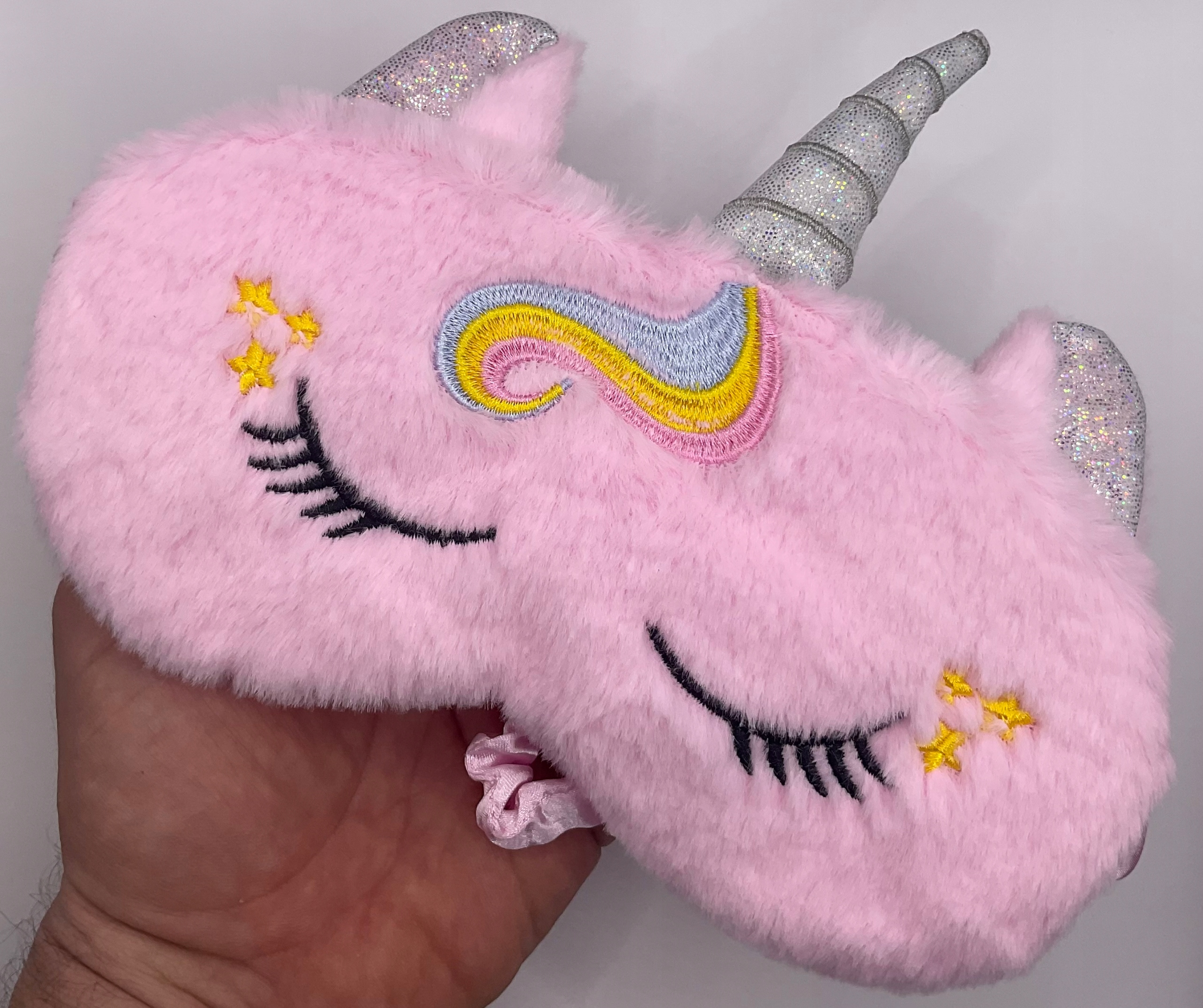 OPASKA NA OCZY MASKA DO SPANIA SNU RELAKSU JEDNOROŻEC RÓŻOWY PLUSZOWY Marka Oldman