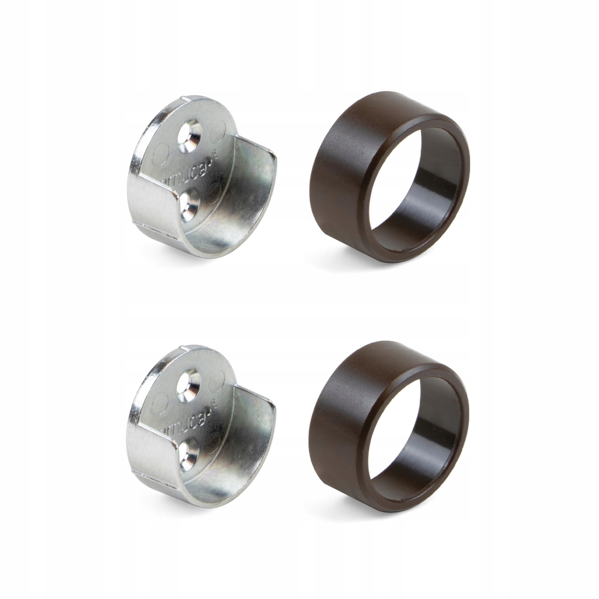 

Uchwyty Mocowanie Drążka Szafy Okrągły Boczny Brąz