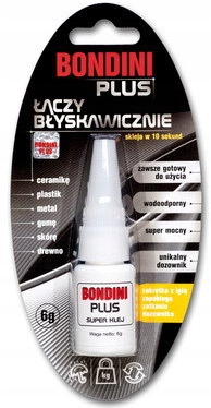 

Klej cyjanoakrylowy 6 Bondini włókna wchłaniające