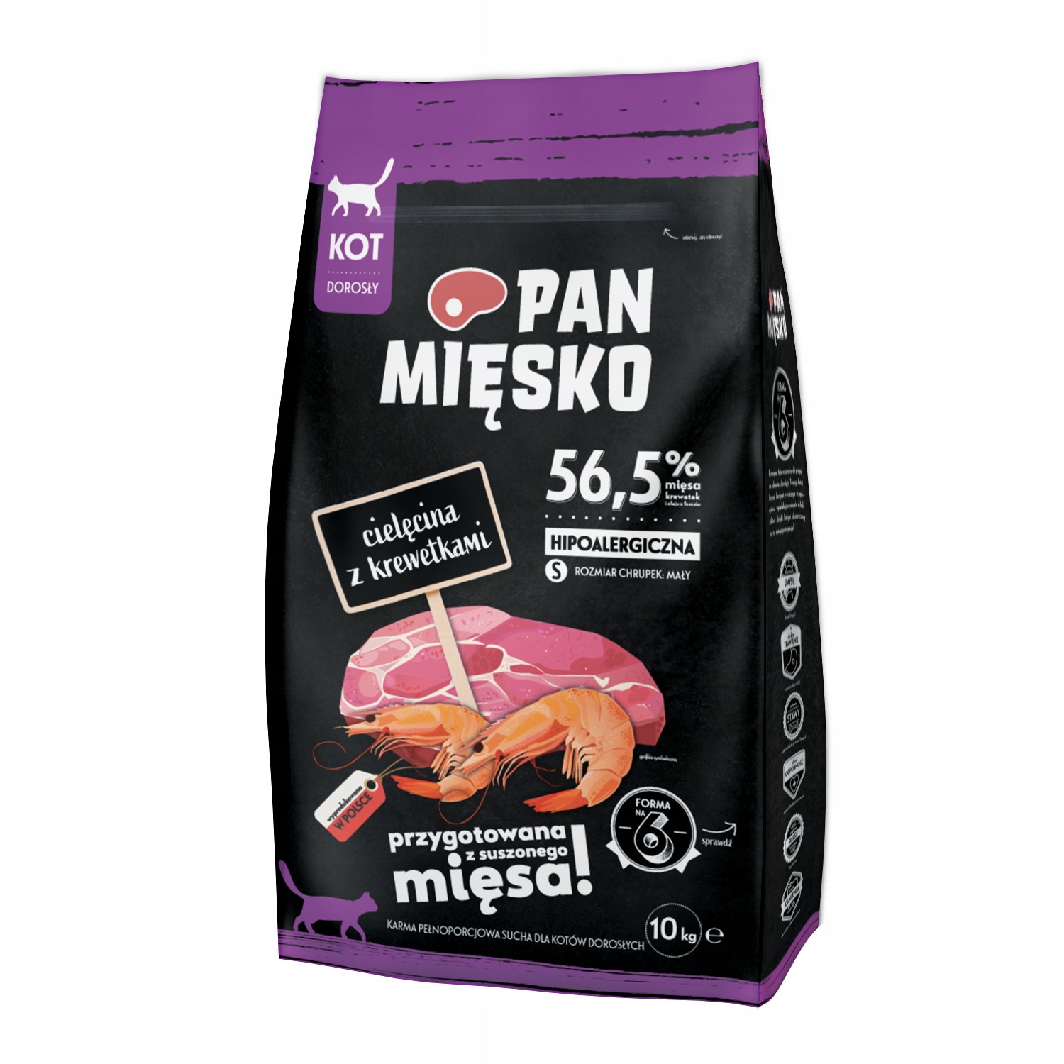 Pan Mięsko Telecí maso s krevetami Pro Kočky S 10 kg