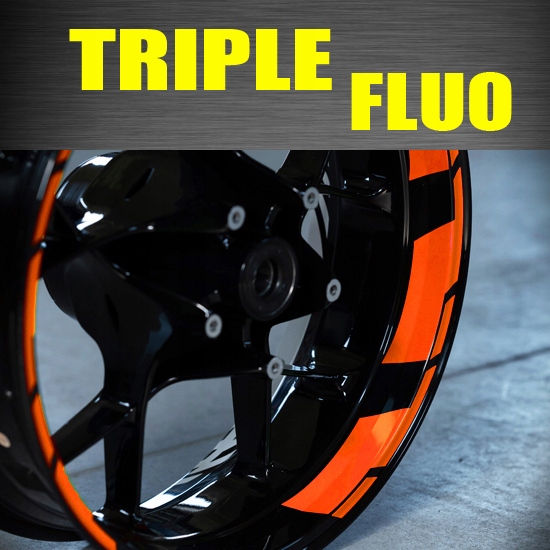 Triple Fluo Samolepky pásky na kola ráfky rámy motocyklů pro Honda