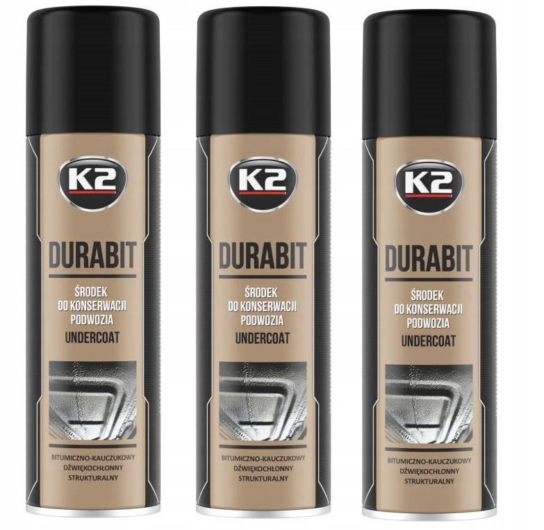 K2 DURABIT ŚRODEK DO KONSERWACJI PODWOZIA 500ML BITUM BITUMEN SPRAY