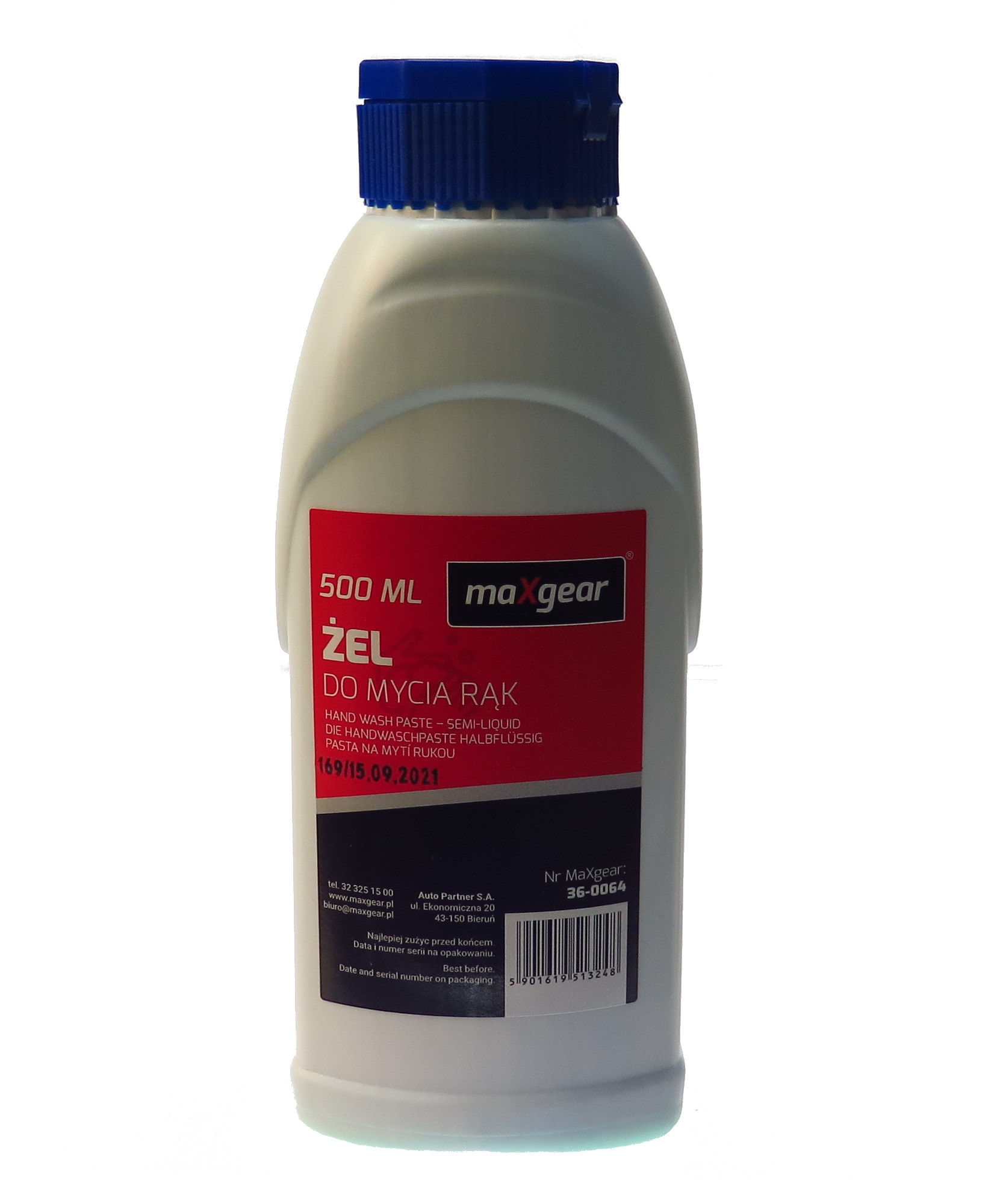 ŻEL DO MYCIA RĄK 500ML Producent Maxgear