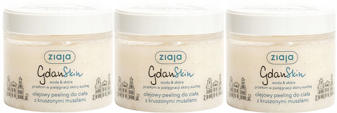 3 x Ziaja Gdanskin tělový peeling Olejový extrakt z šanty obecné