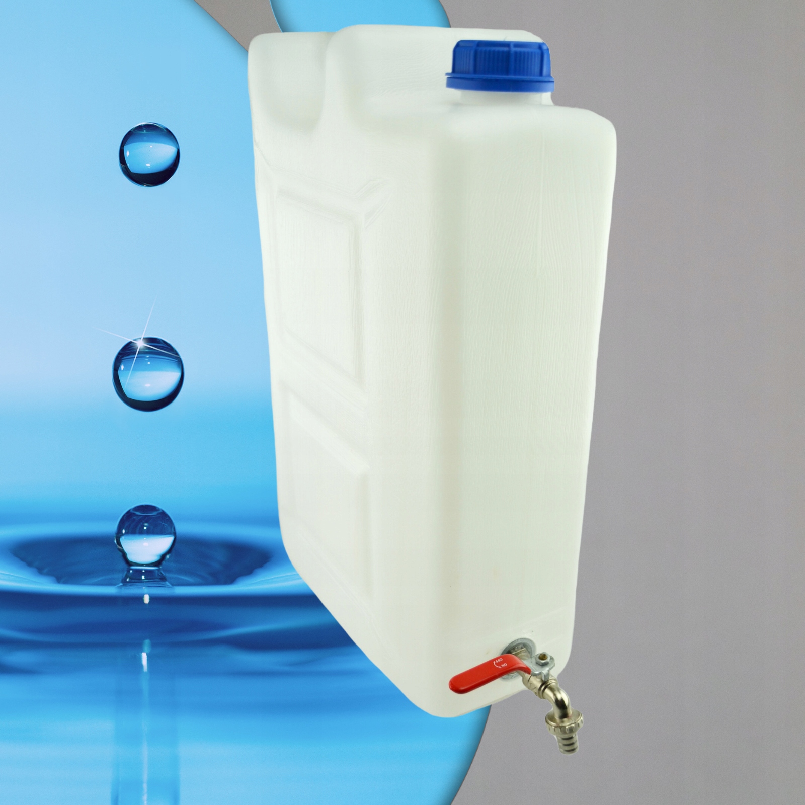 Pojemnik na Wodę z Kranikiem 20L WĄSKI Bańka Kanister z Uchwytem Baniak Model brak