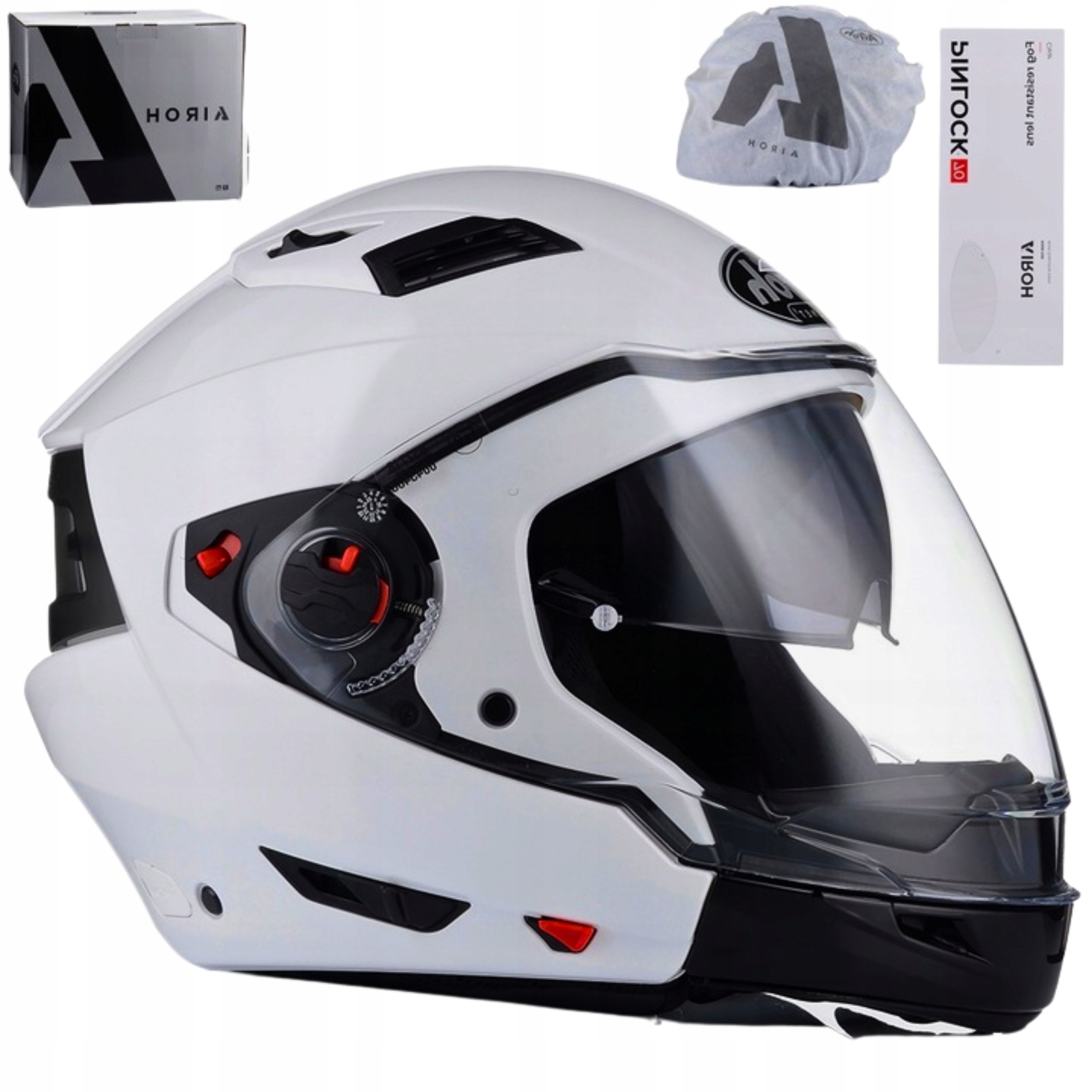 Motocyklová prilba Otvorená 2v1 Airoh Executive Biela Blenda 61-62 cm XL