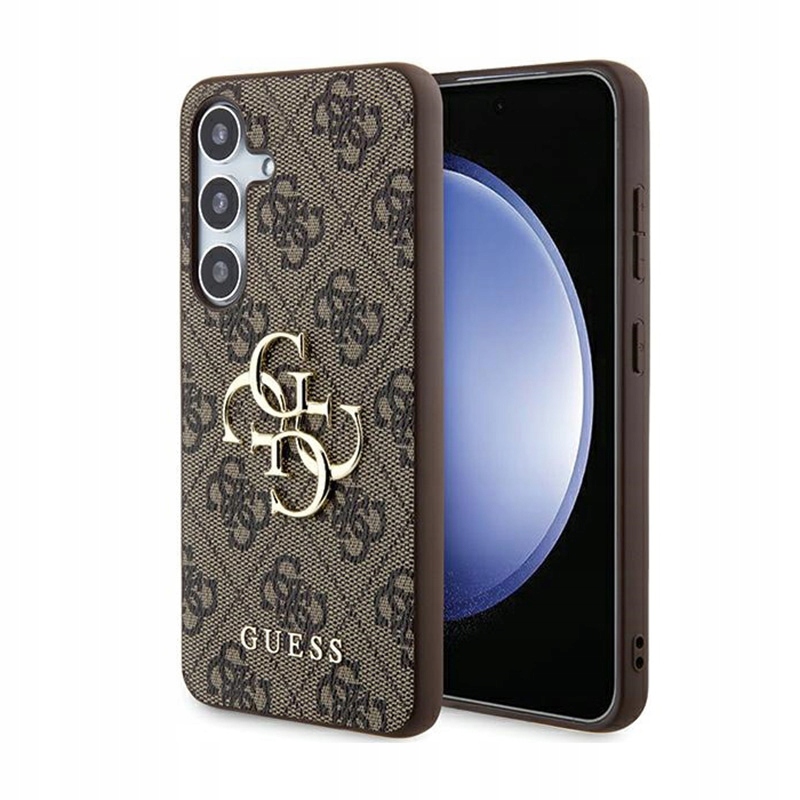 Guess 4G Big Metal Logo Pouzdro pro Samsung Galaxy A55 5G (hnědé)