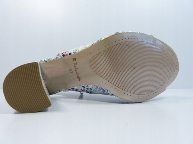 Błękitne sandały damskie na słupku R.Polański 37 Model 2534