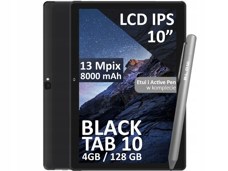Tablet BlackTAB10 4/128GB 4G Lte 10 palců Černý