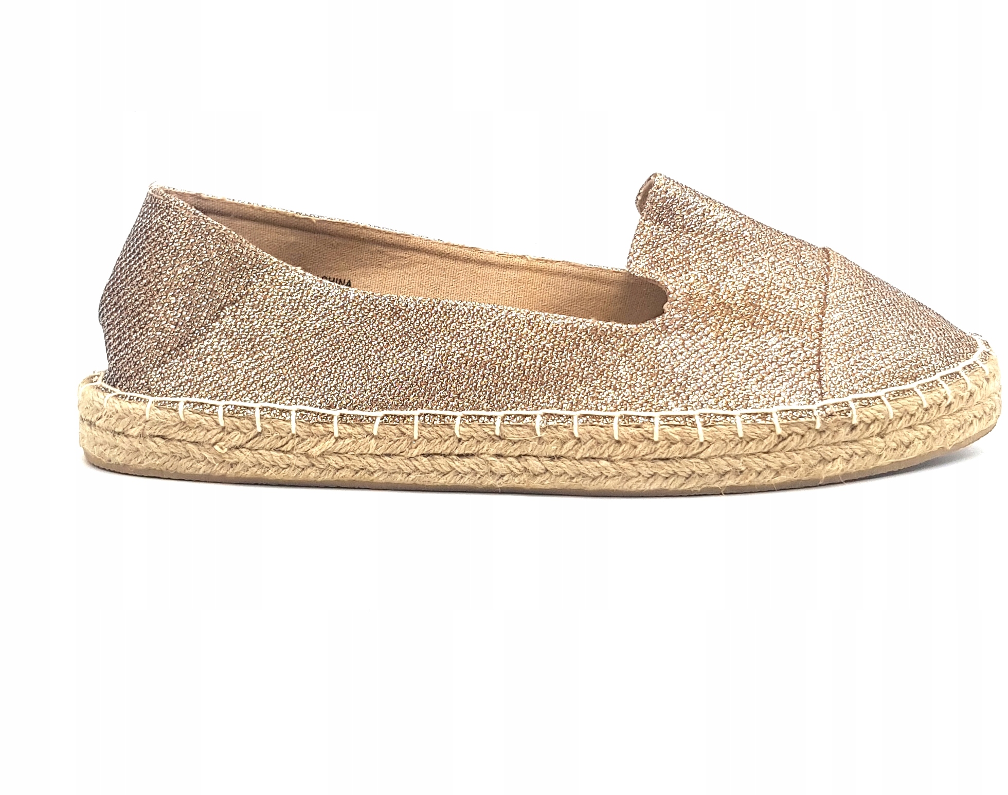 

Asos_oasis Espadryle Złote Na Płaskiej Podeszwie