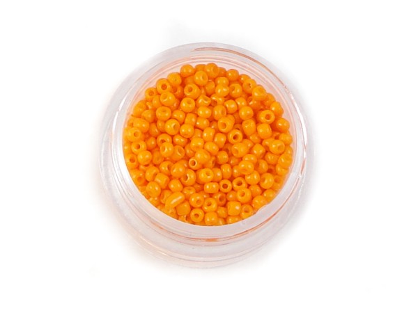 DH-016 Szklane Koraliki Drobne Rokail pomarań 450g