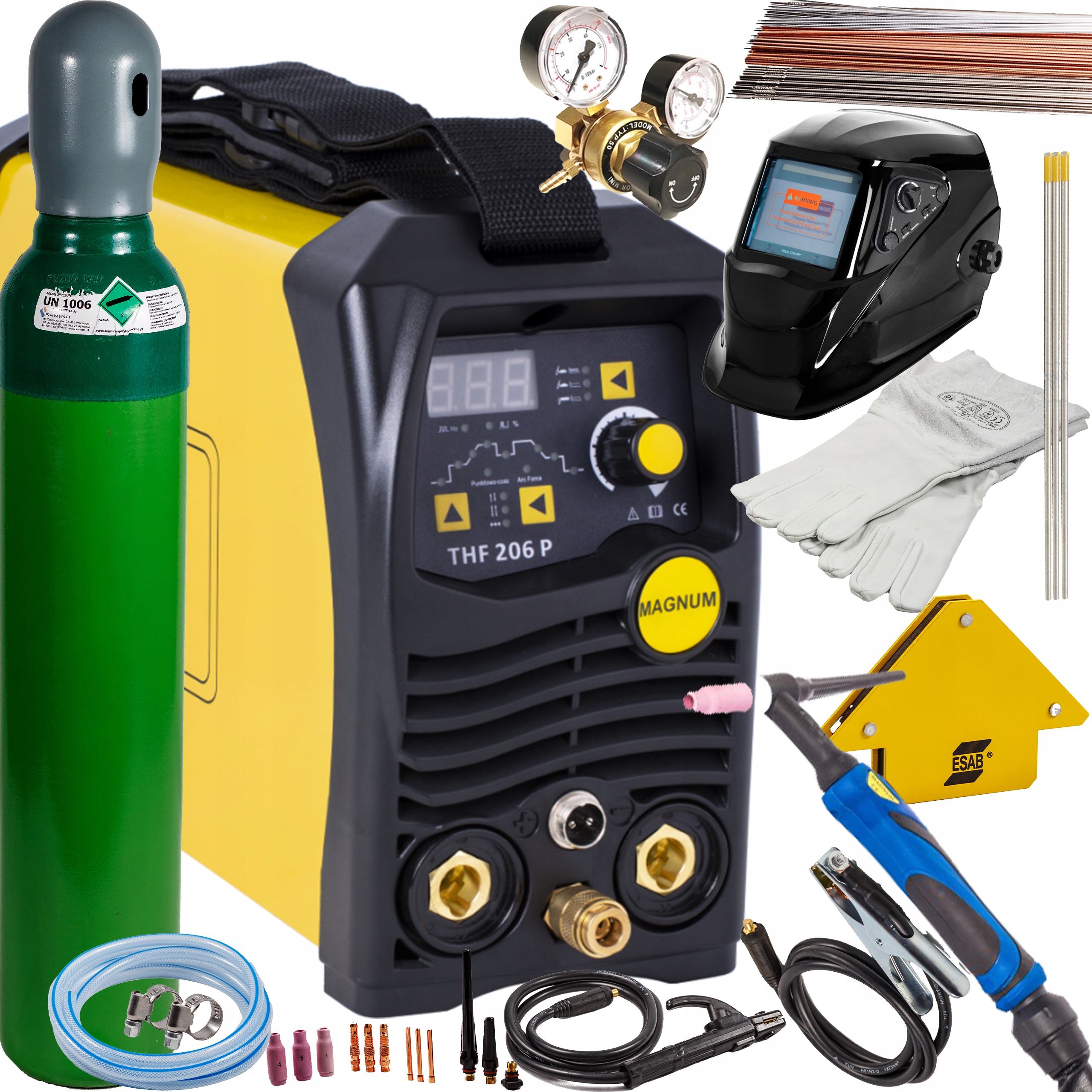 Invertorová svářečka Tig Thf 206 DC Puls Magnum 200A Set 1