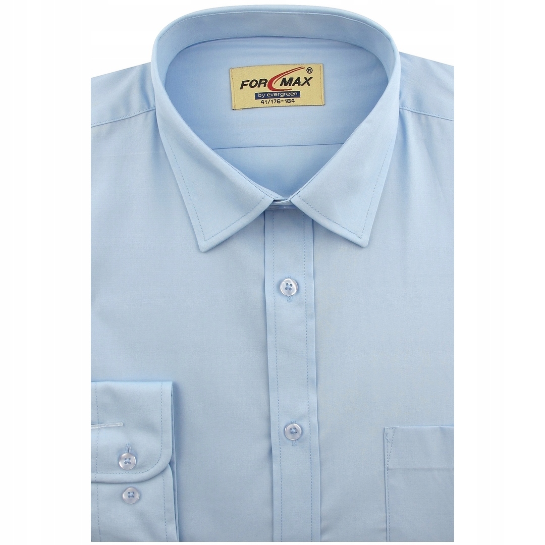 Koszula Męska Wizytowa do garnituru błękitna L074 43 170/176