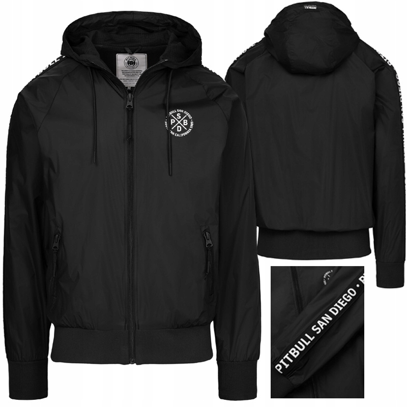 Pit Bull kurtka Athletic Tape hooded black od Ari roz XXL